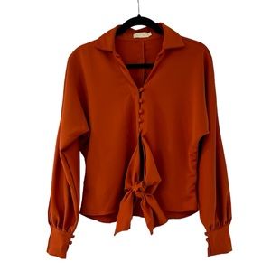 VTCH orange blouse size S